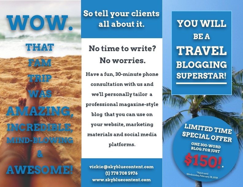 travel blogging promo